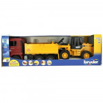 Bruder MAN TGA Construction Truck + Articulated Road Loader, Yellow/Red