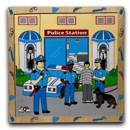 Professions police puzzle game