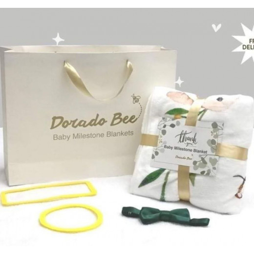 Dorado Bee Baby Milestone Blanket The Wood-Land Design for baby boys and girls