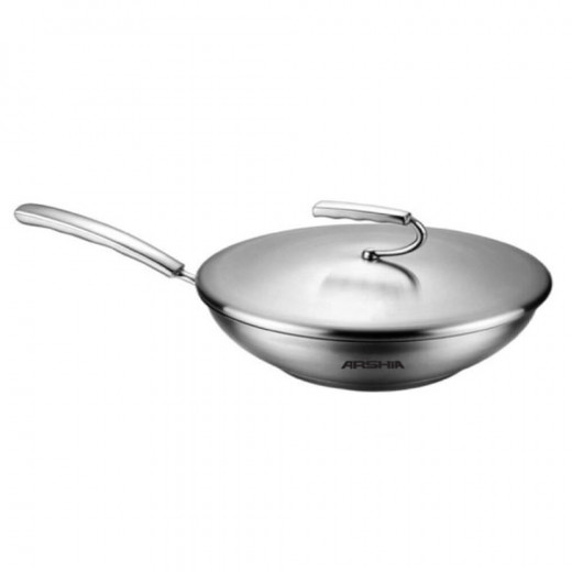 Arshia 28cm Stainless Steel Frypan , Never rusts , used all types of stovetops , Highly polished for lasting beauty