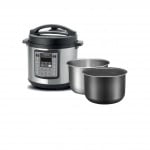 Arshia 6Litre Double Pot Pressure Express MultiCooker 1000W , interior non-stick , Indicator beep at end of the cooking