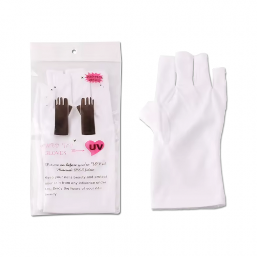 Assorted pair of anti UV gloves for gel nail polish