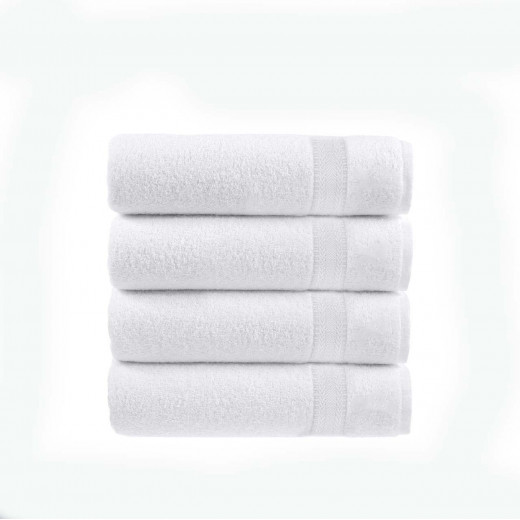 منشفة حمام كبير لون أبيض - قطعة واحدة