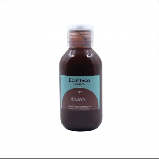 Ecodeco 100ml Brown Color for Resin and Concrete Art